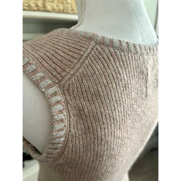 ANNE FOGARTY Vintage 1970s Metallic Knit Sweater Maxi Dress and Cardigan Set MED - Picture 6 of 16